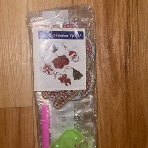 🌴 NEW - Lot of 6 in (1 kit) Christmas Double Sided Diamond Dots Keychain Kit